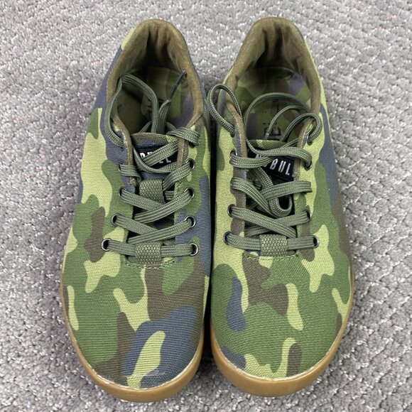 Nobull Shoes Trainers Sneakers Men's 3.5 Women's 3 Camo Canvas Gum Sole Green - Picture 1 of 10